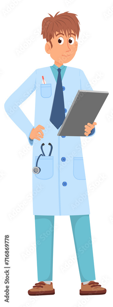Doctor with document. Medical worker read patient record Doctor with document. Medical worker read patient record