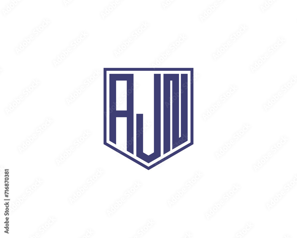 AJN logo design vector template