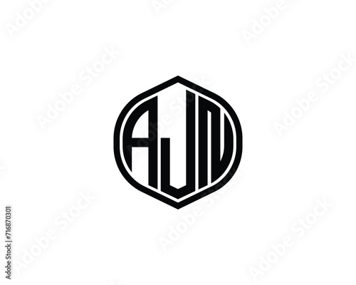 AJN logo design vector template photo