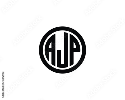 AJP logo design vector template