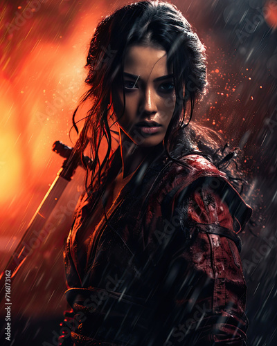 A female Samurai Warrior © Alex_iArt