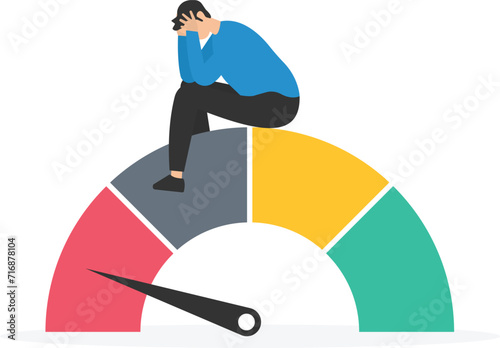 Poor performance employee, Bad rating evaluation, credit score, assessment, Performance review, Failure worker or credit score, Hold tight on performance gauge

