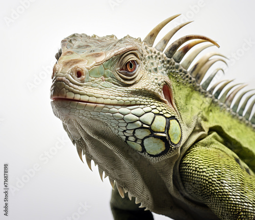 green iguana close up   portrait 