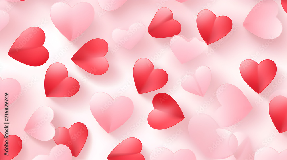 Heart bokeh background valentine's day background,,
Happy Valentines Day background, flying red, pink and white hearts. Vector illustration Pro Vector
