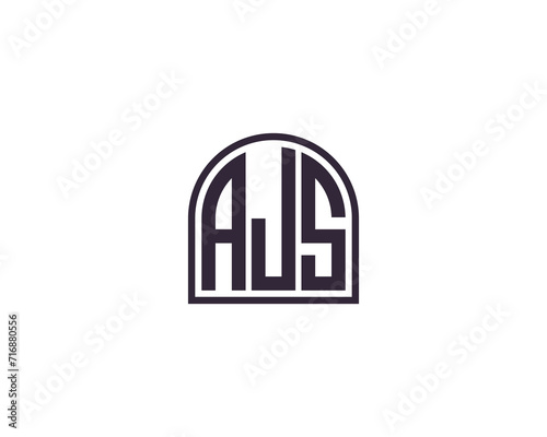 AJS logo design vector template