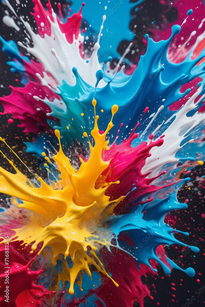 Abstract background with colorful splashes