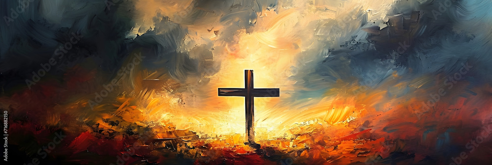 Cross of Jesus painting