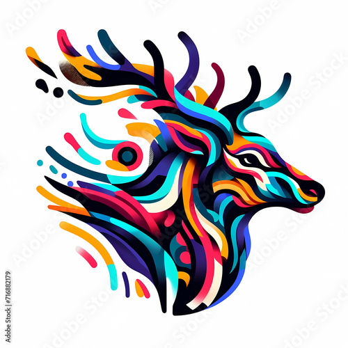 Animal face mascot logo design .