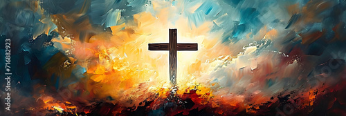 Cross of Jesus painting