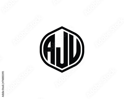 AJU logo design vector template