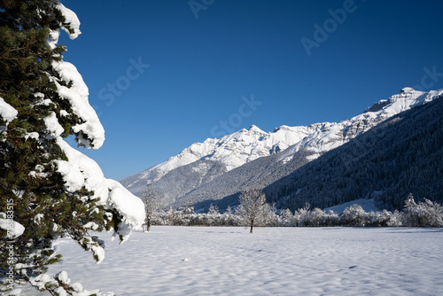 Mountain View in winter photo