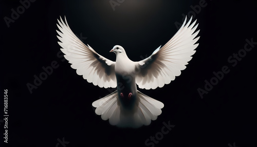 Flying White dove