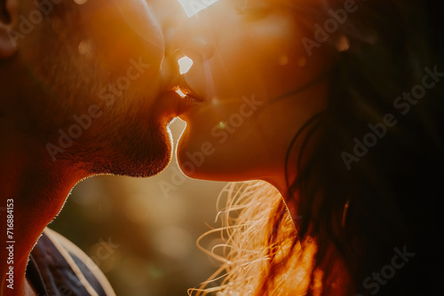 Intimate Moments: Lips Locking in Love photo