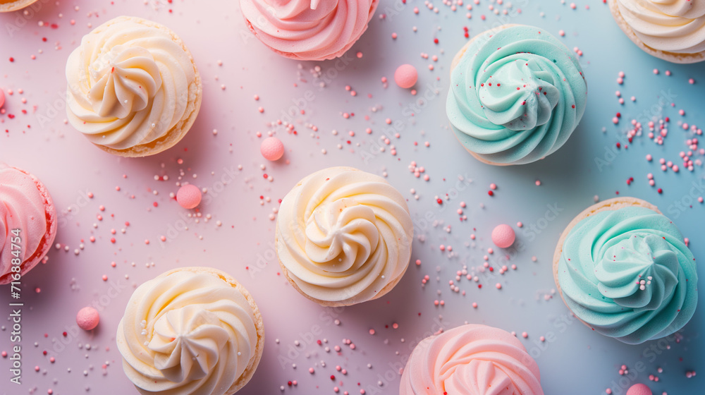 Colorful pattern with cupcakes. Colorful pattern with cupcakes.