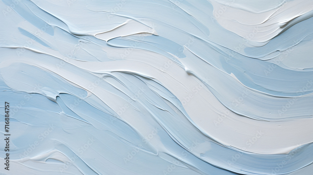 Obraz premium texture of an blue painting surface, in the style of light gray and white, sculpted, large canvas paintings, flowing forms, close-up, light gray