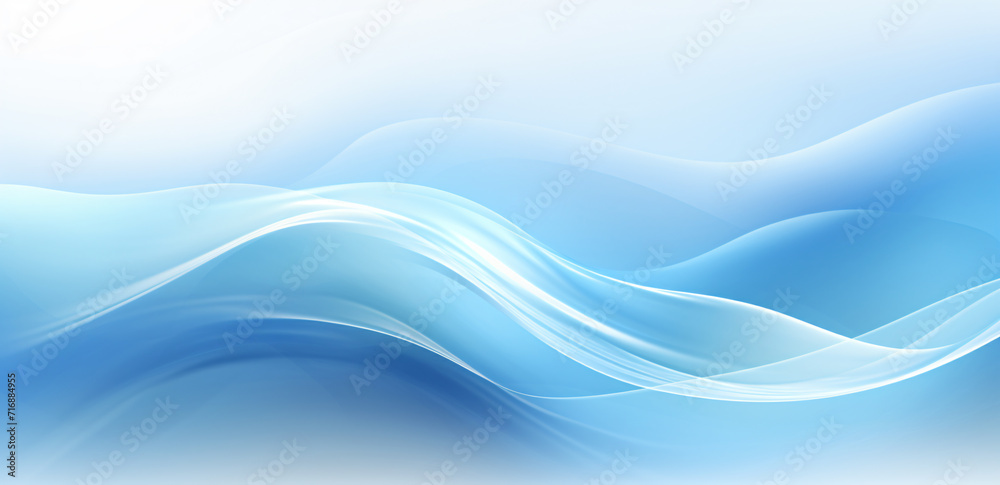 blue curved lines with white background, in the style of vibrant colorist, smokey background