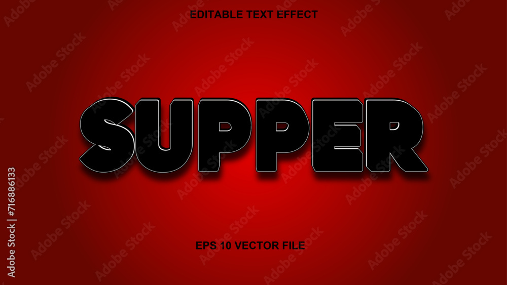  supper editable text effect. supper smooth text effect style.