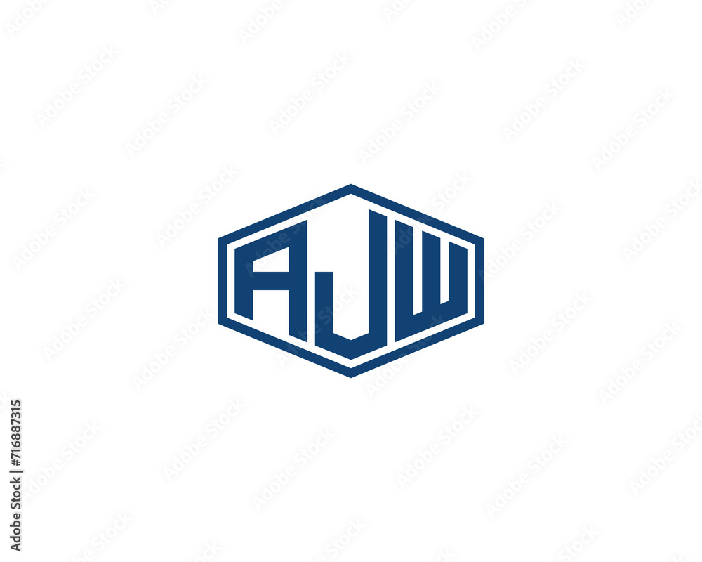AJW Logo design vector template AJW Logo design vector template