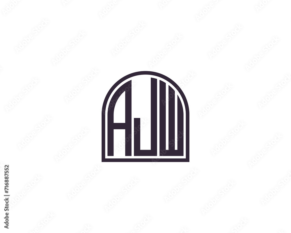 AJW Logo design vector template AJW Logo design vector template