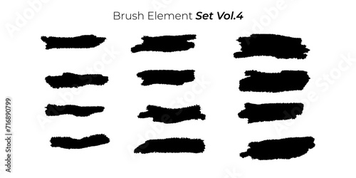Vector paint brush collection, Grunge background texture, splash for design decoration element.