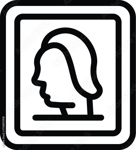 Art galley picture icon outline vector. France paris. French capital