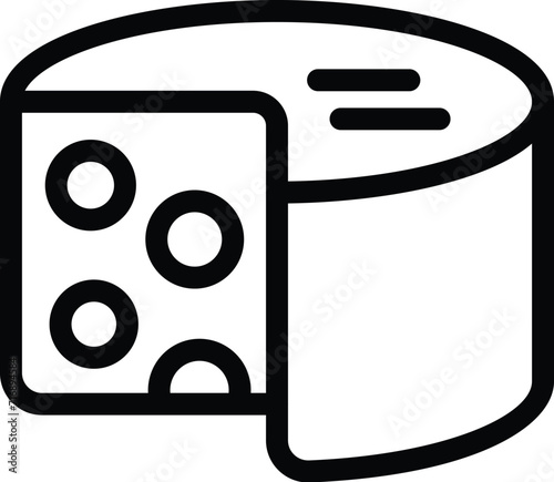 French cheese icon outline vector. Nation excursion. Tourist master capital