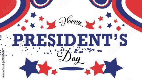 Happy President Day Text Animation