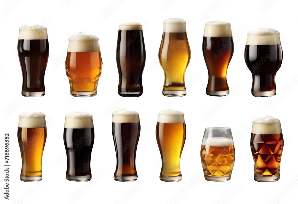 Glass of beer isolated on transparent background. Glass of beer isolated on transparent background.
