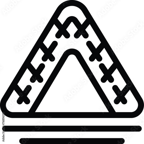 Art gallery country icon outline vector. Ancient museum. Paris louvre