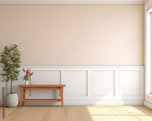 Craftsman Style and Cozy Hallway 3D Mockup Render