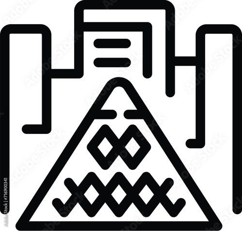 Art gallery pastime icon outline vector. Dark gallery. Structure cultural