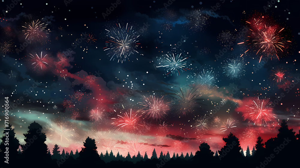Beautiful creative holiday background. Fireworks and sparkles Beautiful creative holiday background. Fireworks and sparkles
