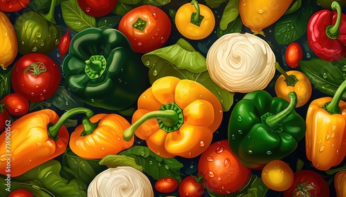 Abstract colourful vegetables background