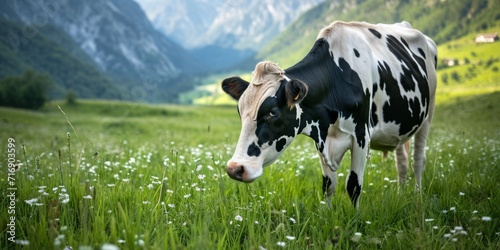 cow grazing in the meadow Generative AI