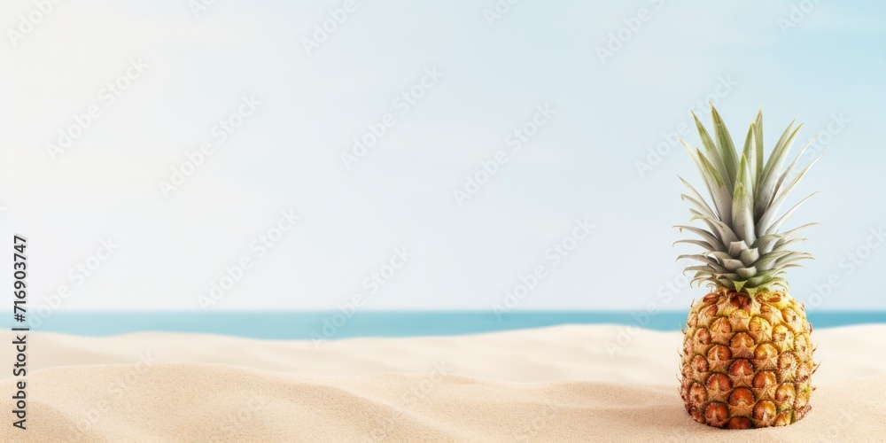 Pineapple on the beach. Summer background. Pineapple on the beach. Summer background.