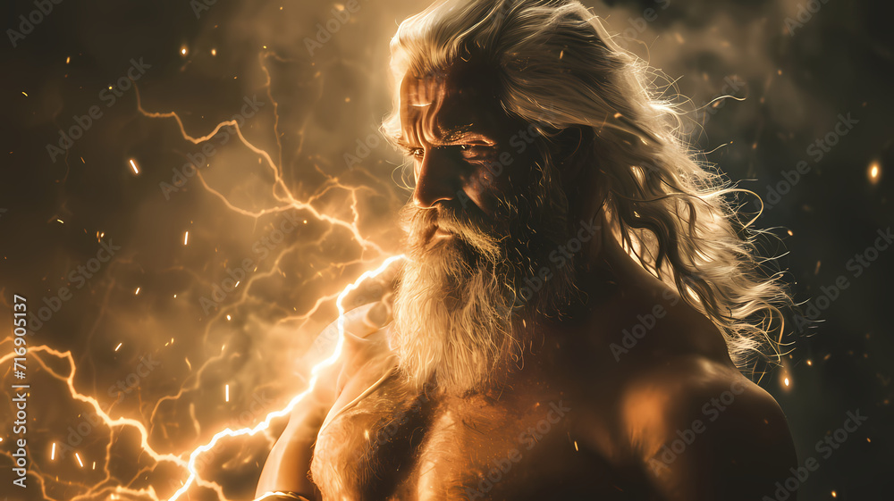Zeus God of Thunder. Legendary Ruler of the Greek Mythology Pantheon ...