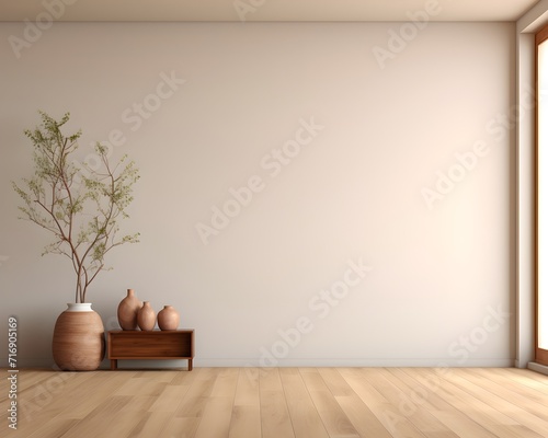 Nordic Style Hallway Mockup, 3D Mockup Render, Interior Design