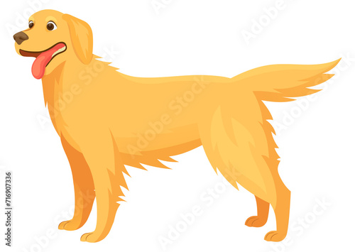 Fototapeta Naklejka Na Ścianę i Meble -  Cheerful dog character. Funny pet. Happy animal