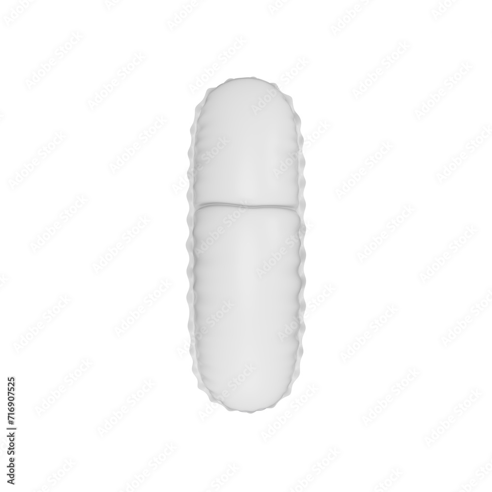 3d illustration white matt balloon letter I 3d illustration white matt balloon letter I