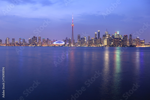 skyline of Toronto by night