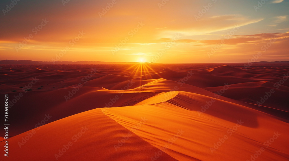 A sunrise in the desert