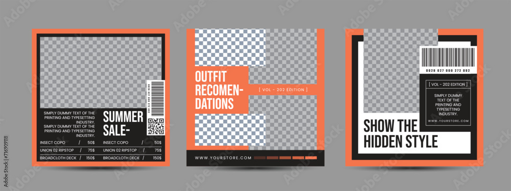 Hype social media post template set. Modern social media post bundle vector, Design editable template for social media posts Hype social media post template set. Modern social media post bundle vector, Design editable template for social media posts