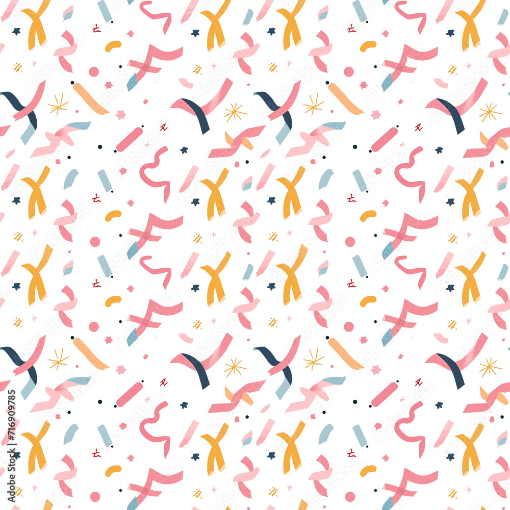 Cancer-free celebrations seamless pattern. Gift wrapping, wallpaper, background. National Cancer Survivors Day Cancer-free celebrations seamless pattern. Gift wrapping, wallpaper, background. National Cancer Survivors Day