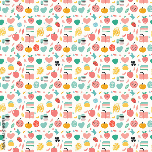 Teacher appreciation symbols seamless pattern. Gift wrapping  wallpaper  background. National Teachers Day