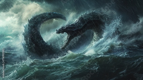 great biblical sea monster leviathan