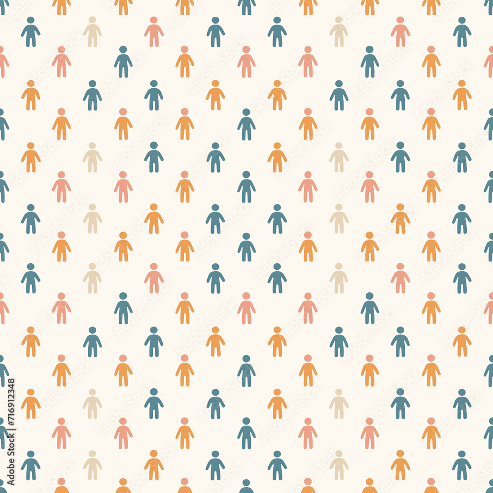 Sibling pride symbols seamless pattern. Gift wrapping, wallpaper, background. National Siblings Day