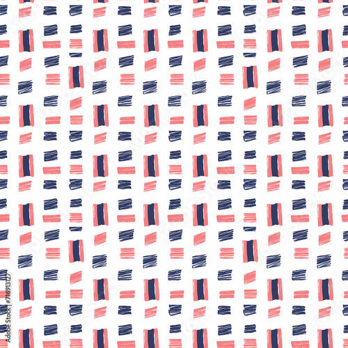 French flags seamless pattern. Gift wrapping, wallpaper, background. Bastille Day