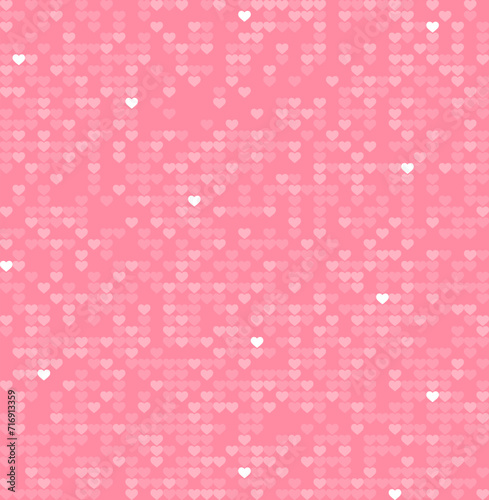 Pink vintage pattern with hearts