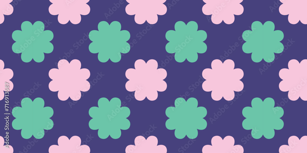 Paper Cut flower Seamless Pattern Design Concept in a valentine vibe. 