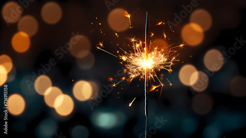 Beautiful creative holiday background. Fireworks and sparkles